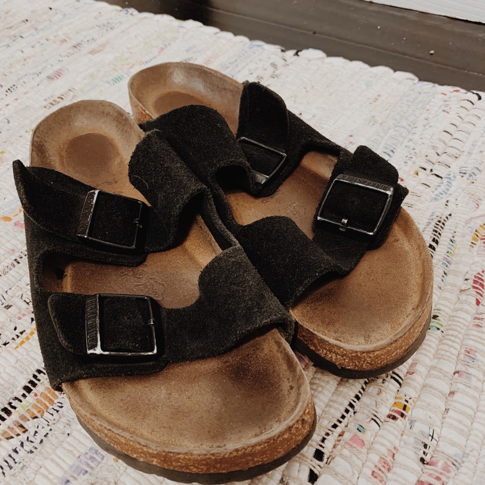Black Worn Birkenstocks